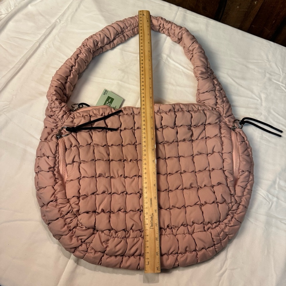 Dusty Pink Quilted Shoulder Bag NWT